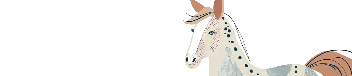 Illustration eines hellen Pferdes