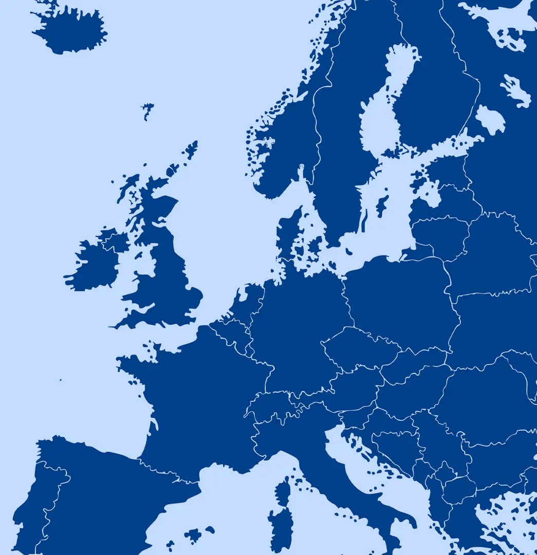 Weltkarte von Europa