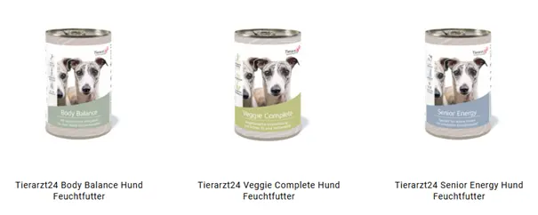 Bild von drei Tierfutterdosen